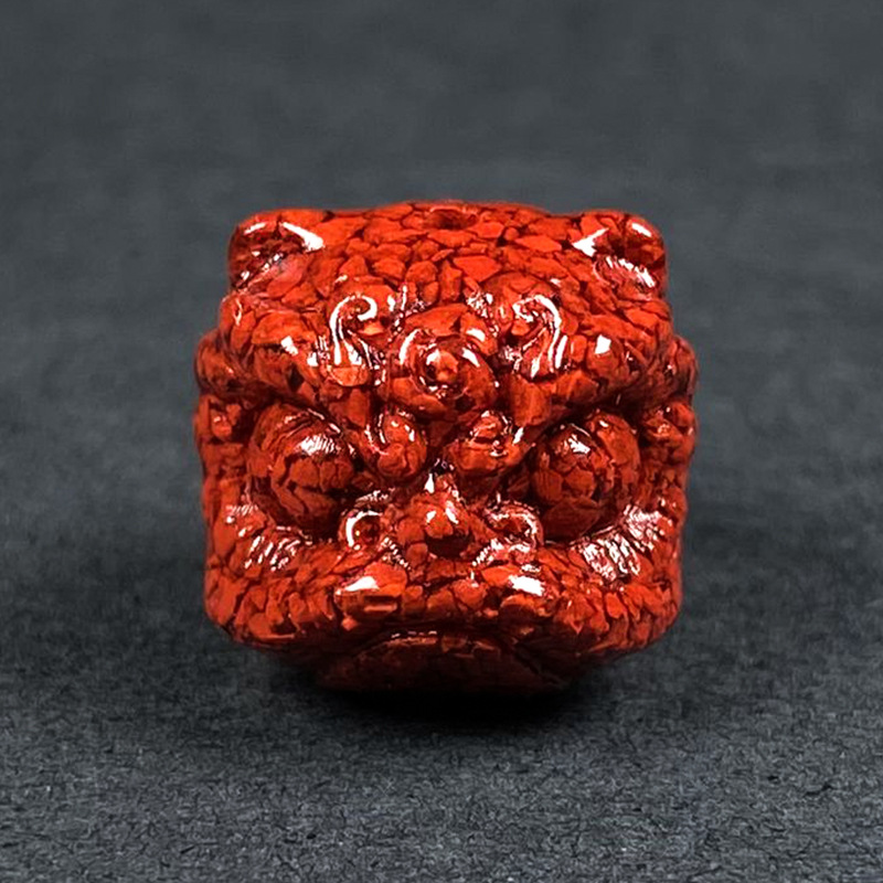 Beading - 10 шт. натуральных бусин из киновари