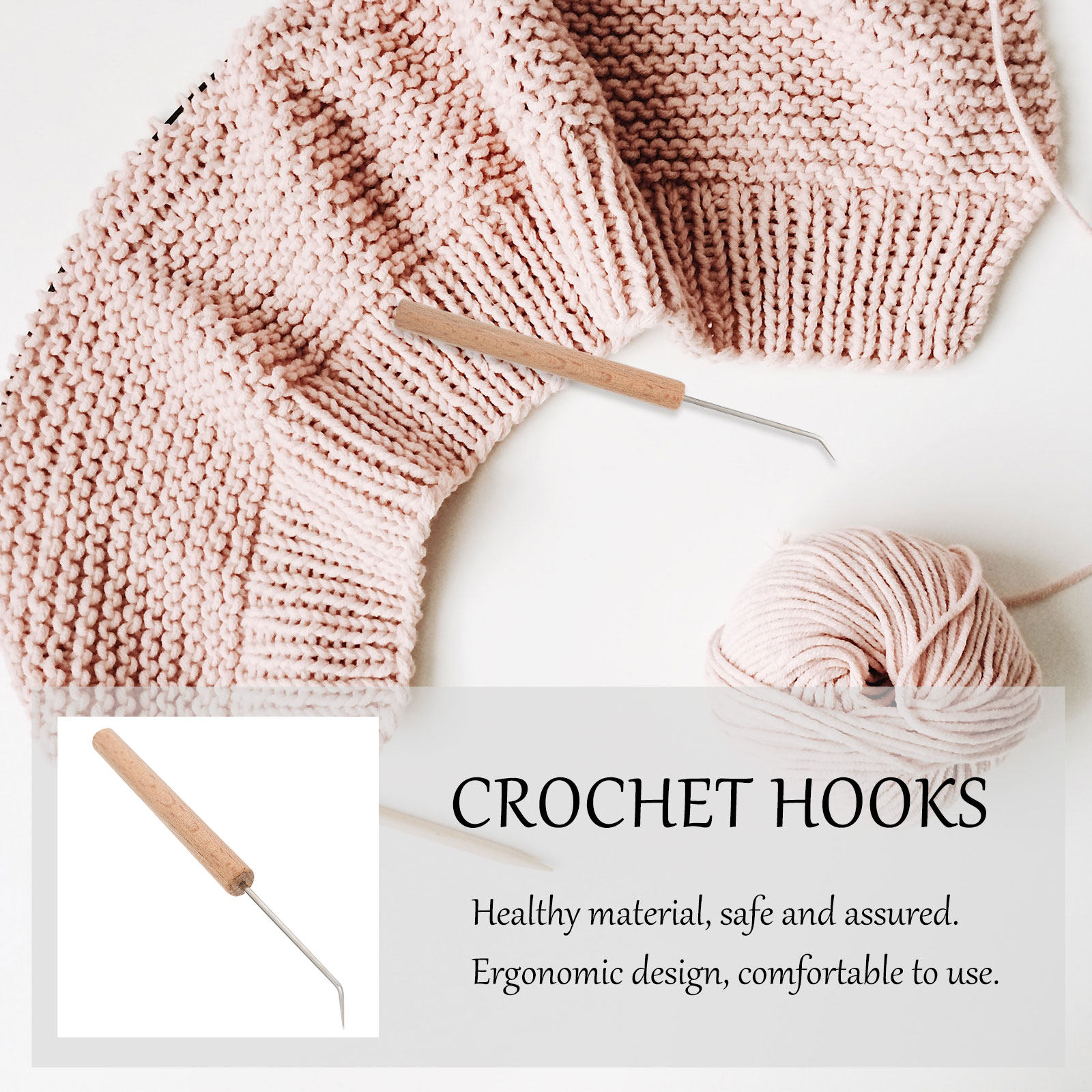 1 шт. крючок для вязания, дере – обзор и цена Wooden Crochet Hooks Ergonomic Handle