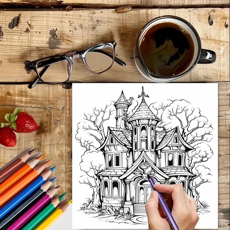 Книга-раскраска «Дом с привиде – обзор и цена Painting Supplies