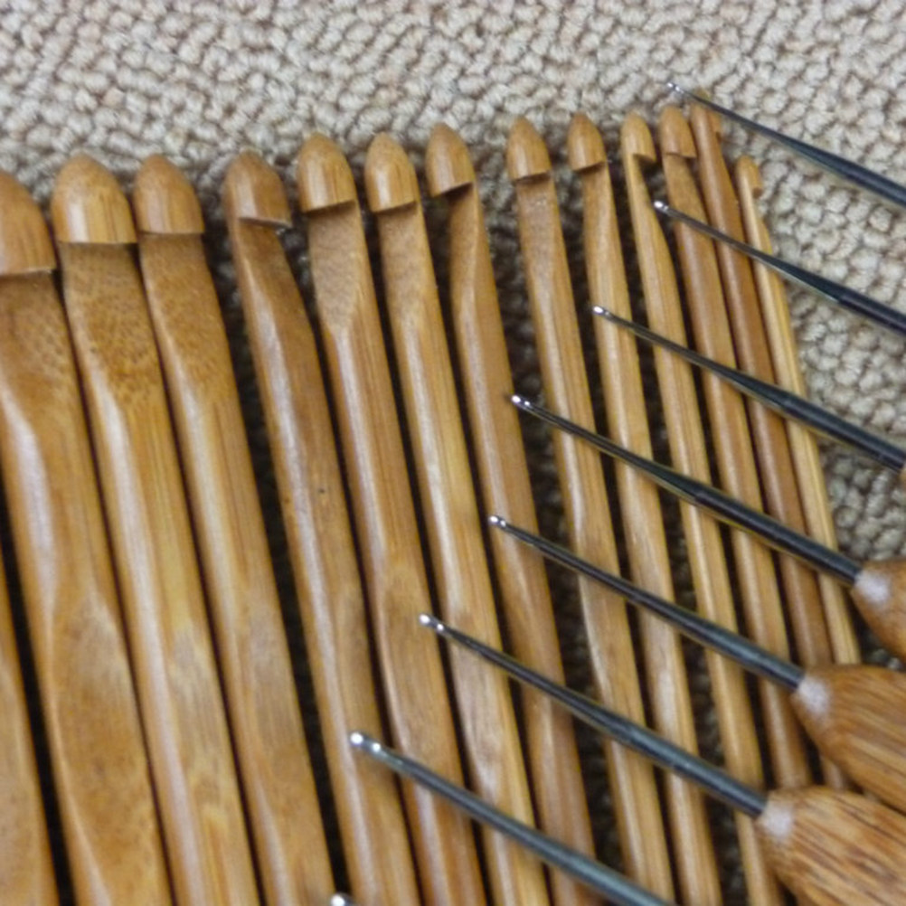 Набор из 12 деревянных спиц дл – обзор и цена Wooden Crochet Hooks Ergonomic Handle